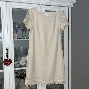 London Times Off White Lace Dress
